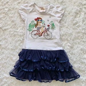 Girls dress with ruffled skirt